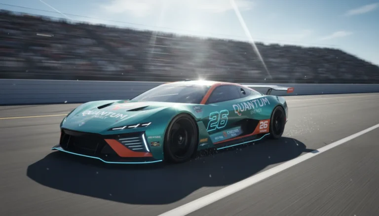 Futuristic NASCAR 2026 Next Gen car concept on track