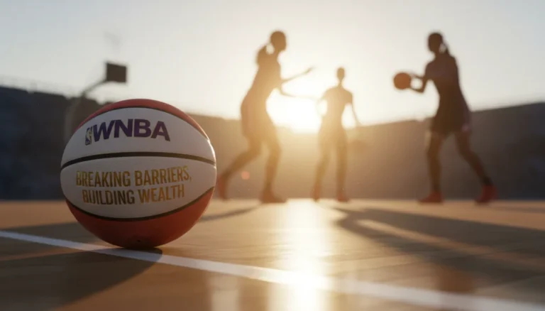 WNBA basketball on court, symbolizing future player benefits