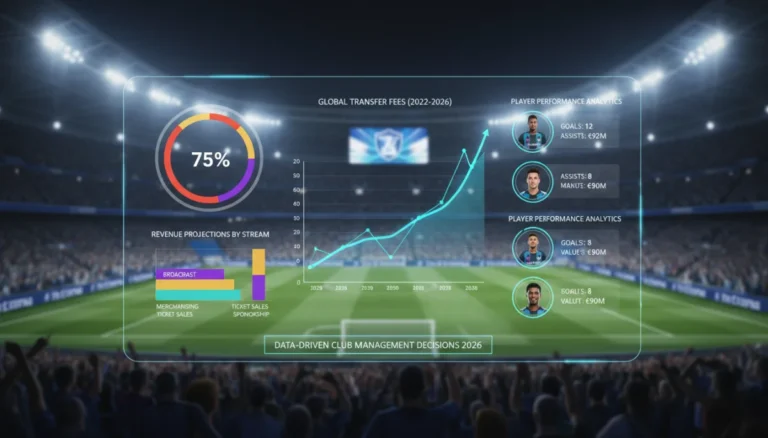 Financial dashboard showing player trade metrics for club management in 2026.